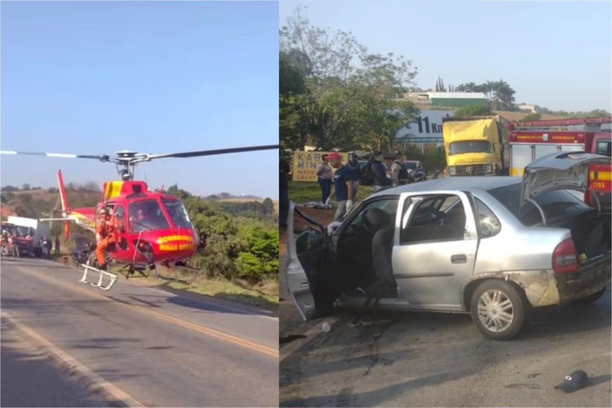 Grave acidente deixa vários feridos e uma vítima fatal; helicóptero foi mobilizado para o resgate…