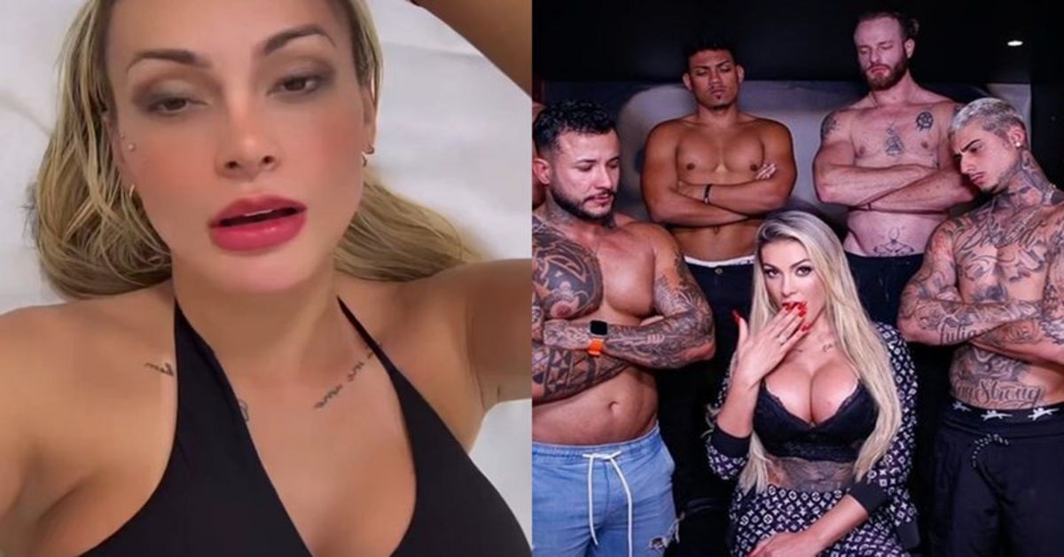 Andressa Urach é hospitalizada após gravar vídeo com 8 homens ao mesmo tempo: ‘Muita dor’